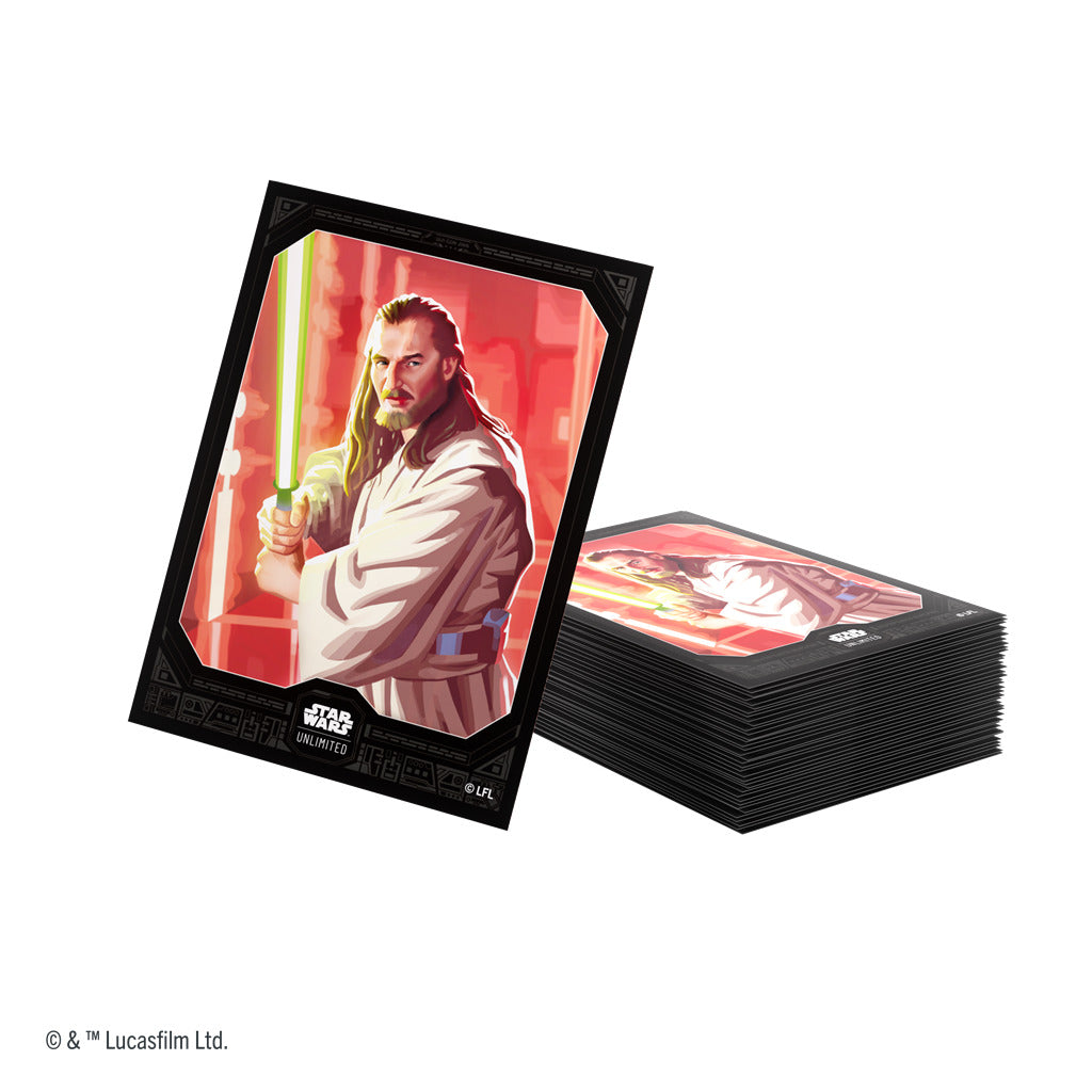 GG STAR WARS UNLIMITED PREMIUM ART SLEEVES SET 5 QUI-GON JINN