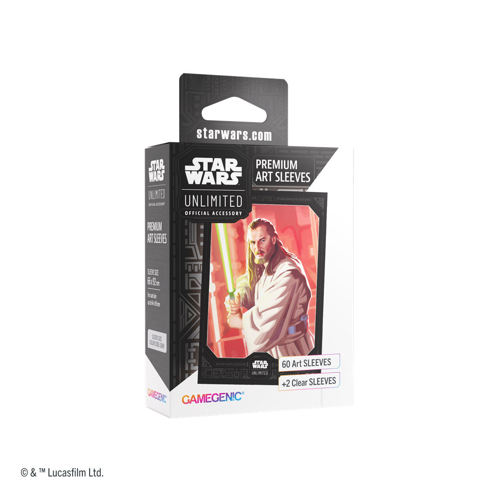 GG STAR WARS UNLIMITED PREMIUM ART SLEEVES SET 5 QUI-GON JINN