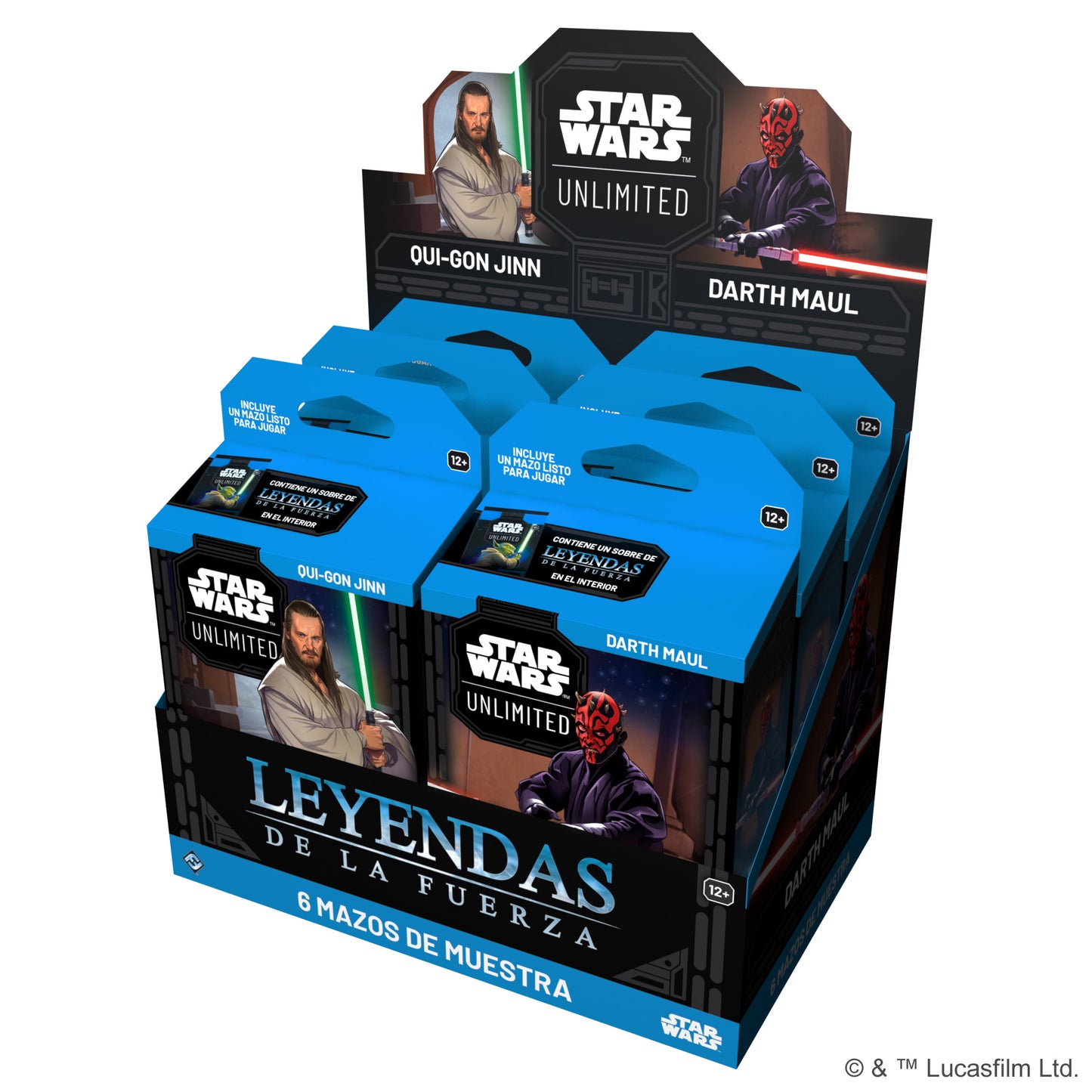 PREVENTA: STAR WARS UNLIMITED - LEGENDS OF THE FORCE SPOTLIGHT DECK DISPLAY ESPAÑOL