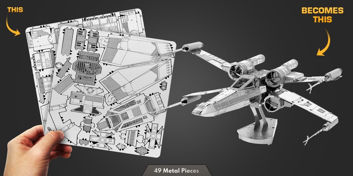 Puzzle 3D Metálico X-Wing Starfighter Star Wars