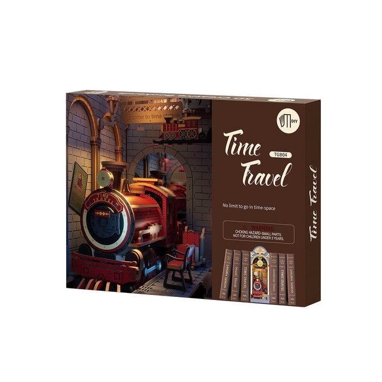 Sujeta Libros Time Travel - Puzzle 3D Madera