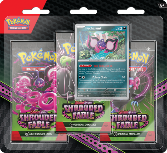 Pokemon TCG Scarlet & Violet - Shrouded Fable - 3pk Blister Español