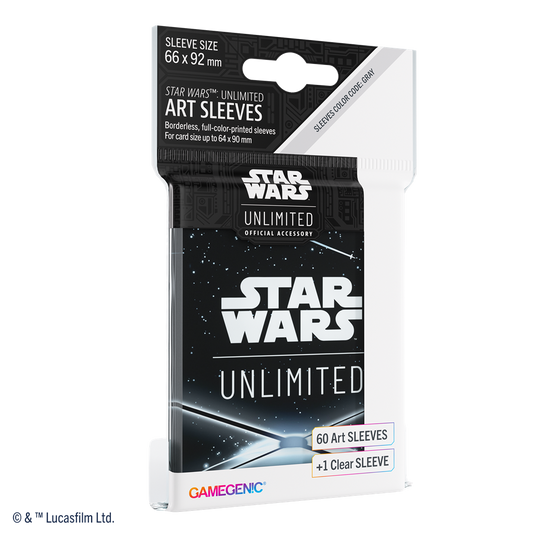 GG Star Wars Unlimited Art Sleeves - Card Back Black