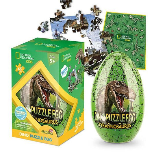 Rompecabezas Huevo Tiranosaurio Rex 2D Natgeo Kids 63 Piezas