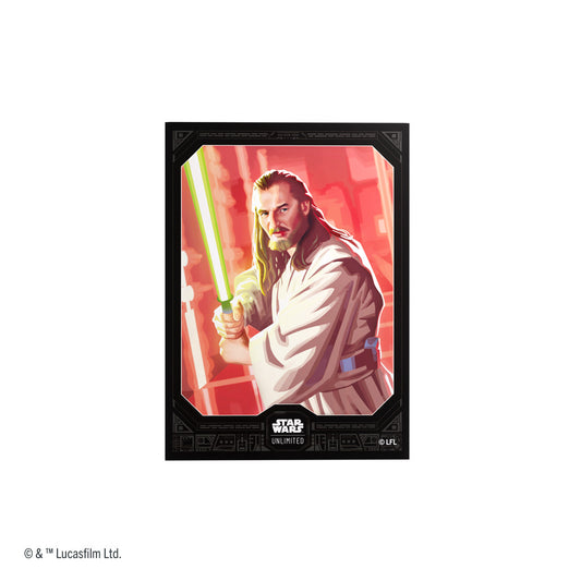 GG STAR WARS UNLIMITED PREMIUM ART SLEEVES SET 5 QUI-GON JINN