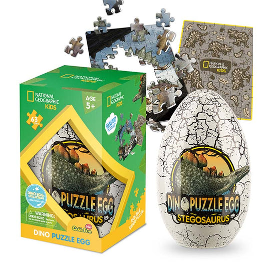 Rompecabezas Huevo Estegosaurio 2D Natgeo Kids 63 Piezas