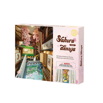 Sujeta Libros Sakura - Puzzle 3D Madera