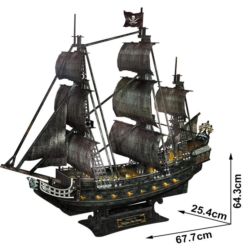 Queen Anne Revenge - Puzzle 3D LED